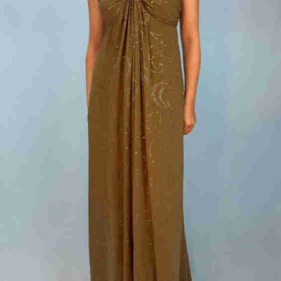 Matcha Sweet Exquisite Beading Long Chiffon Elegant Floor Length Ball Gown Evening Gown Party Dress Prom Dress