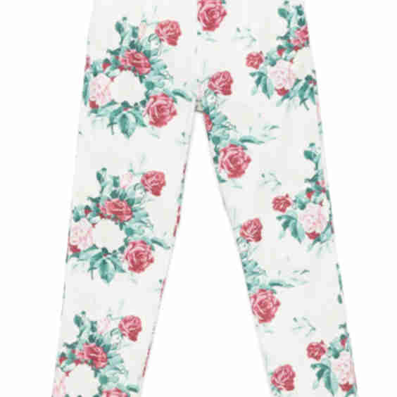 Floral-Print Trousers