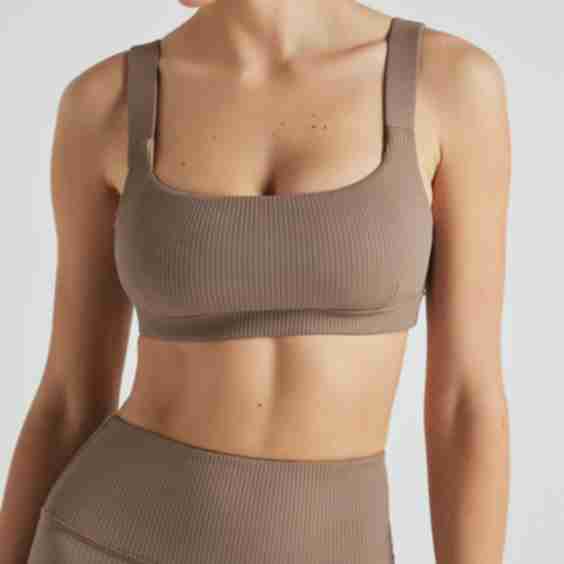 Renew Rib Square Neck Bra