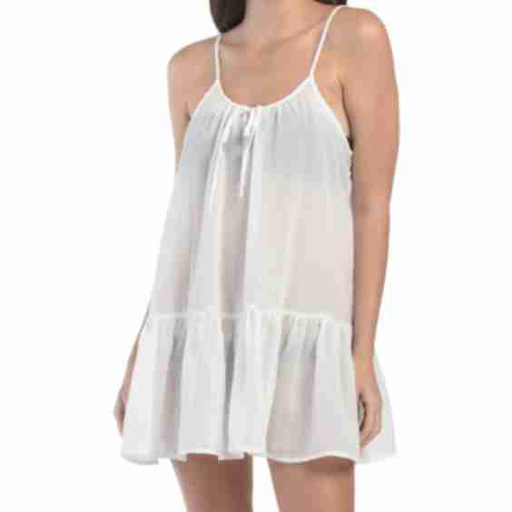 Cover Up Dress with Ruffle Hem