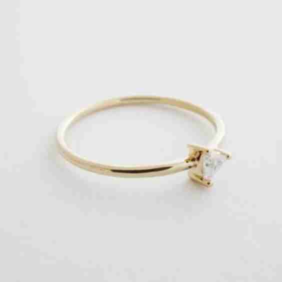 Triangle Solitaire Ring