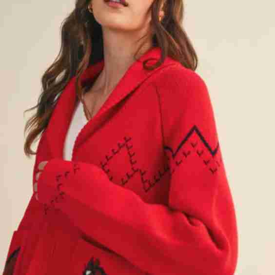 Horse Knit Sweater Cardigan