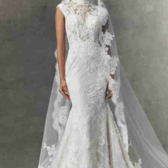 Pronovias x Anthropologie Weddings Eika Lace Cathedral Veil