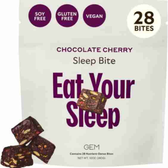 Sleep Aid, Nighttime Bite, Melatonin Free, L-Theanine, Magnesium, Valerian Root Extract | Vegan and Gluten Free