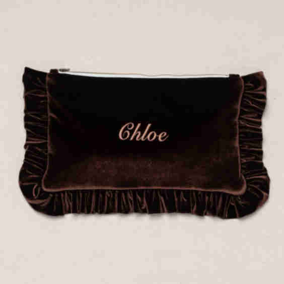 The Velvet Ruffled Pouch