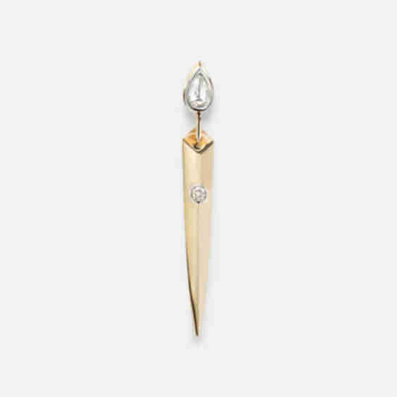 14kt Single Earring with Diamonds