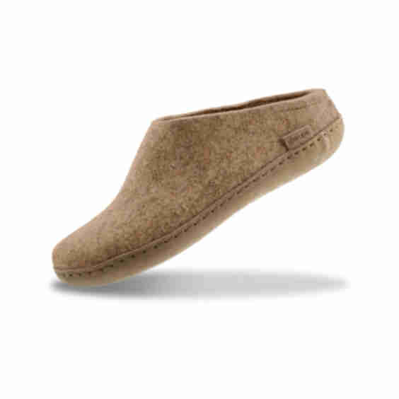 Slip-On Mule with Leather Sole