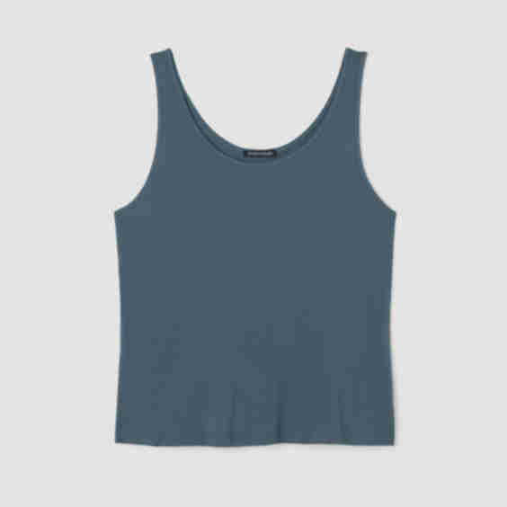Stretch Silk Jersey Scoop Neck Tank