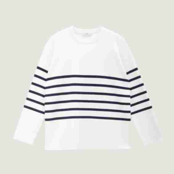 Oversized Crew Neck Striped Sweater