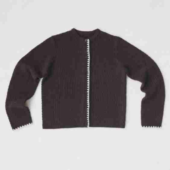 Stellan Patchwork Cardigan with Blanket Stitch