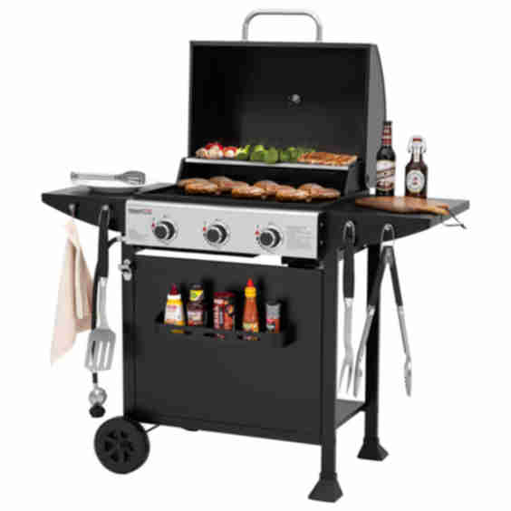 3-Burner Propane Gas Grill, 496 sq. in. Cooking Space
