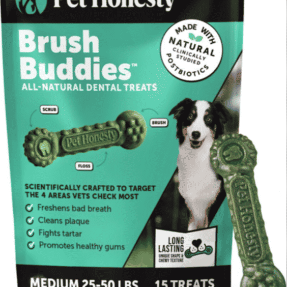 Brush Buddies All-Natural + Long Lasting Dental Treats for Dogs