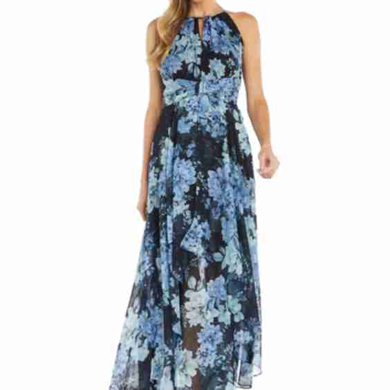 Floral Dress with Keyhole Detail