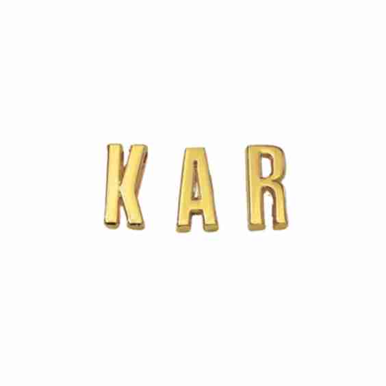 Knotted Scarf Necklace Slide On Initials