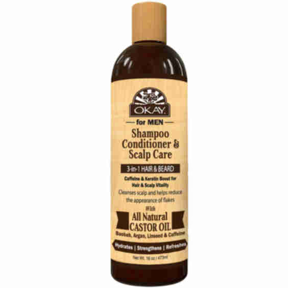 Castor Oil Beard And Hair 3 in 1 Shampoo, Conditioner, and Scalp Care