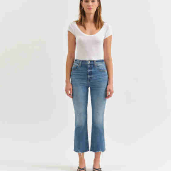 Shy Girl Crop Flare Jeans