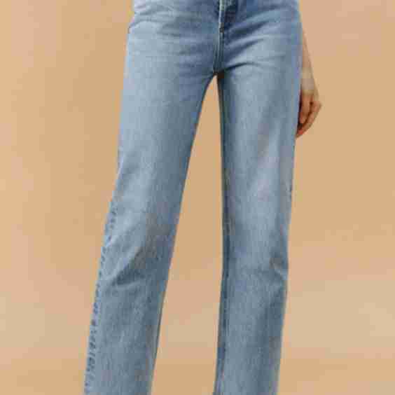 Manhattan High Rise Straight Ankle Jeans