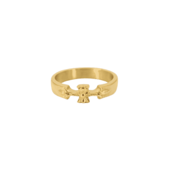 Chrome Cross Ring Band