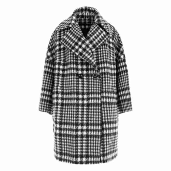 Oversized Checked Coat
