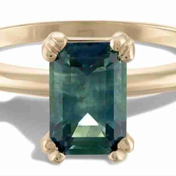Ray Sapphire Emerald Cut Ring