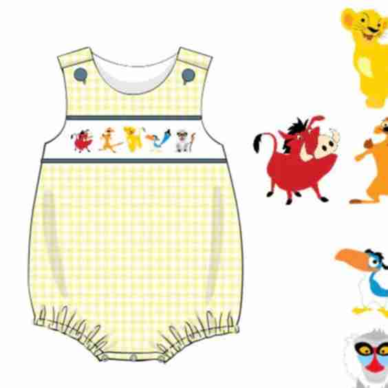 Boys Smocked Circle of Life Bubble