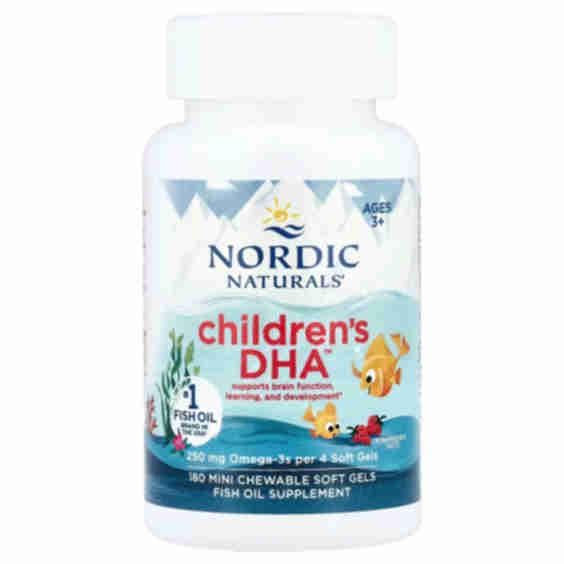 Children's DHA Fish Oil Supplement, 180 Mini Chewable Soft Gels