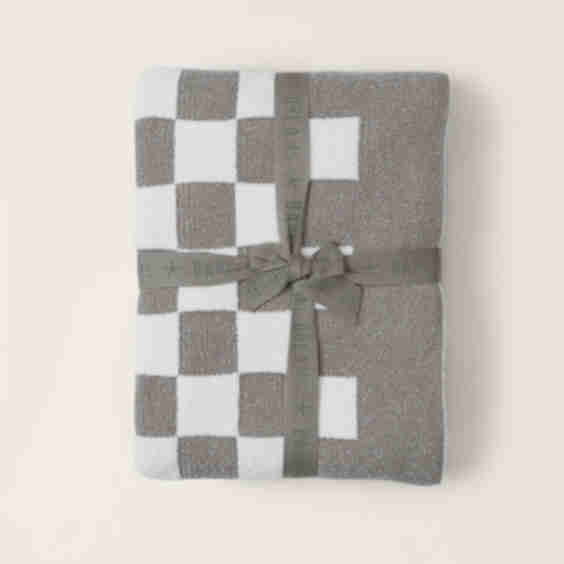 CozyChic Checkered Cotton Throw Blanket