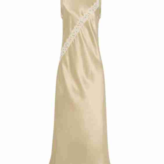Bias Lace Panel Dress