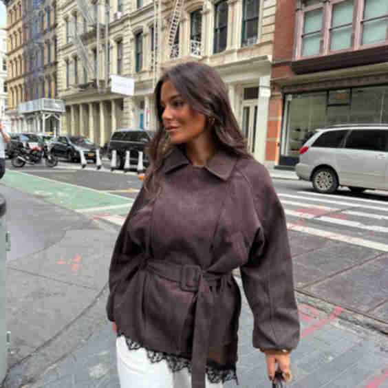 SoHo Suede Belted Jacket