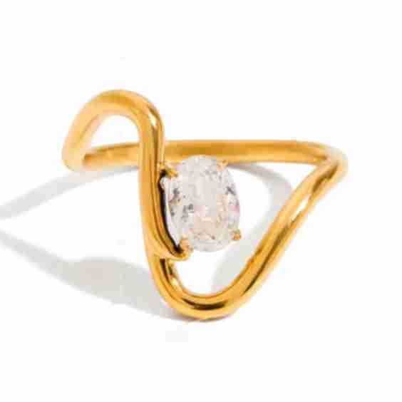 Abstract Stone Ring