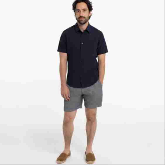 Short Sleeve Seersucker Shirt