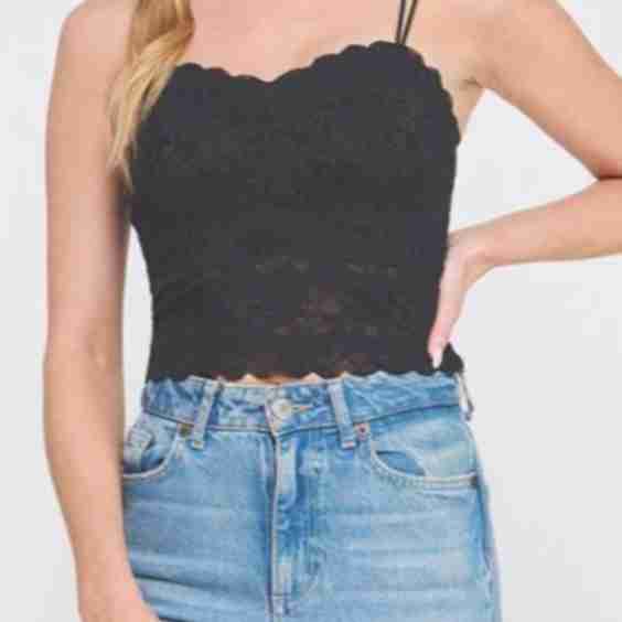 Rose Jacquard Lace Bralette