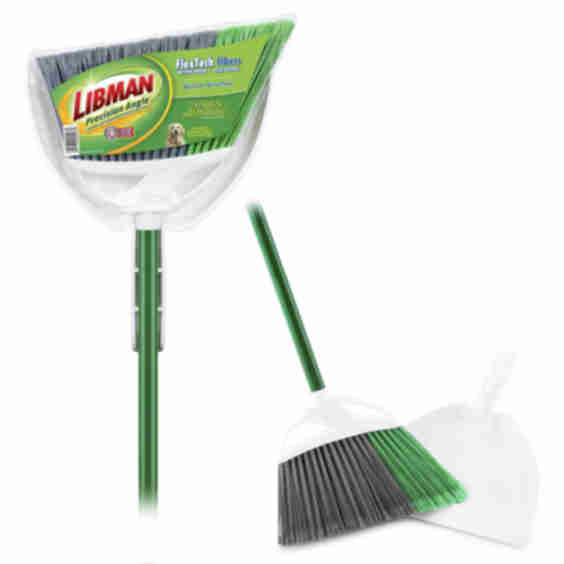 Precision Angle Indoor/Outdoor Broom with Dustpan