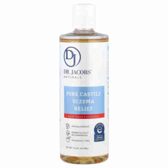 Pure Castile Eczema Relief, Baby Wash & Shampoo, Fragrance Free, 16 oz (473 ml)