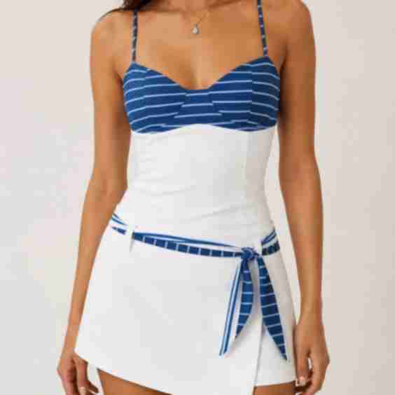 Y2K Coastal Top & Skort Two Piece Set