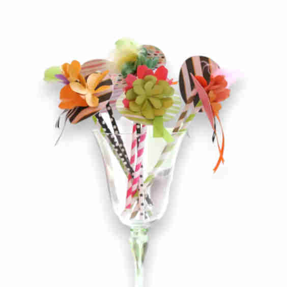 Handmade Kentucky Derby Hat Drink Stirrers – Set of 4