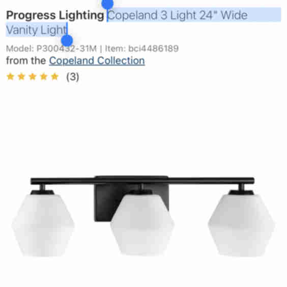 Copeland 3 Light 24" Wide Vanity Light