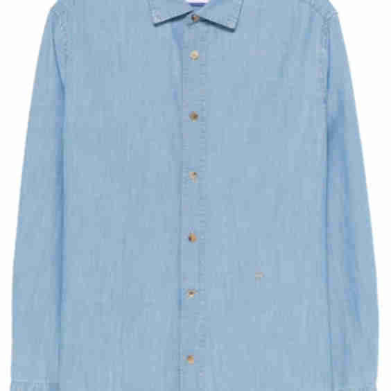 Embroidered Logo Denim Shirt