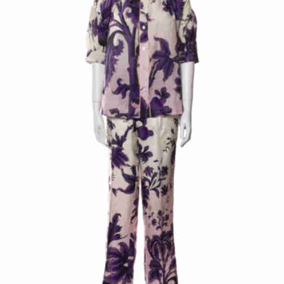 Restless Sleepers Printed Ruffle Embellishment Pant Set