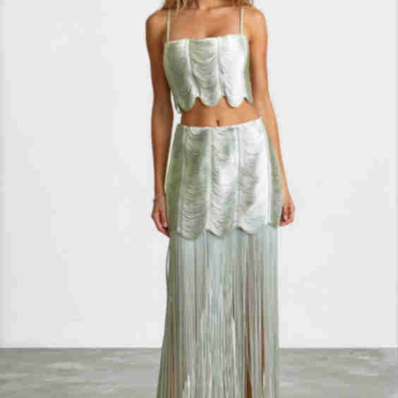 Jade Fringe Top