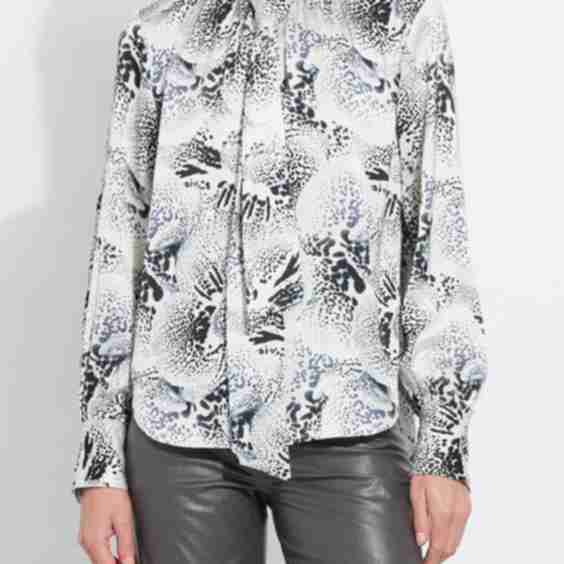 Onyx Embellished Scarf Neck Blouse
