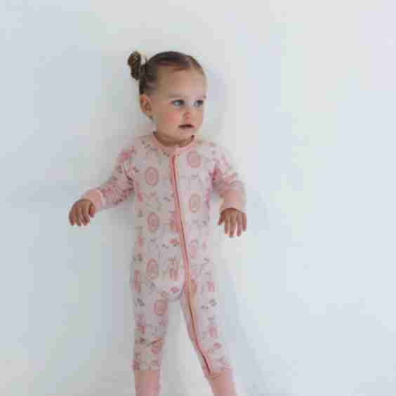 Ballet Slippers Zipper Romper
