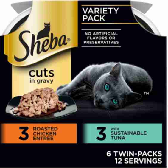 Perfect Portions Tuna & Roasted Chicken Entree Cuts in Gravy Variety Pack Adult Wet Cat Food Trays
