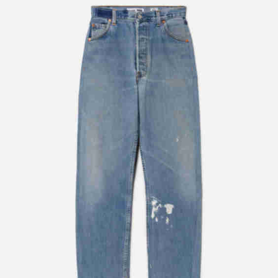 High Rise Stove Pipe Jeans