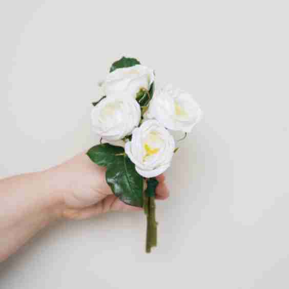 White Rose Bud Vase Bundle