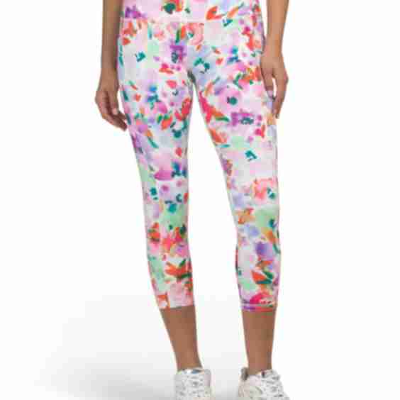 Printed Capris with Cell Phone Pockets