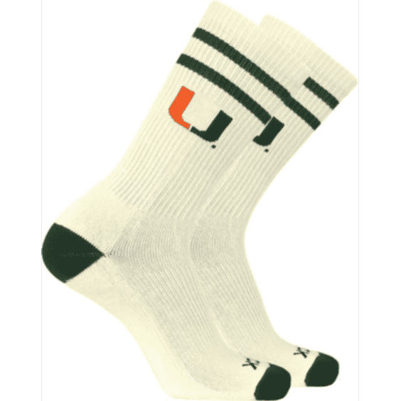 University of Miami Vintage Crew Socks