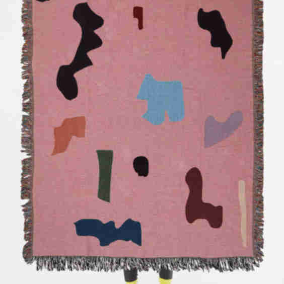 Abstract Form Woven Throw Blanket