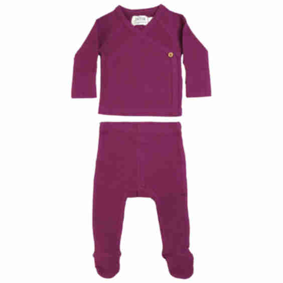 Organic Kimono Top & Footed Pant Set