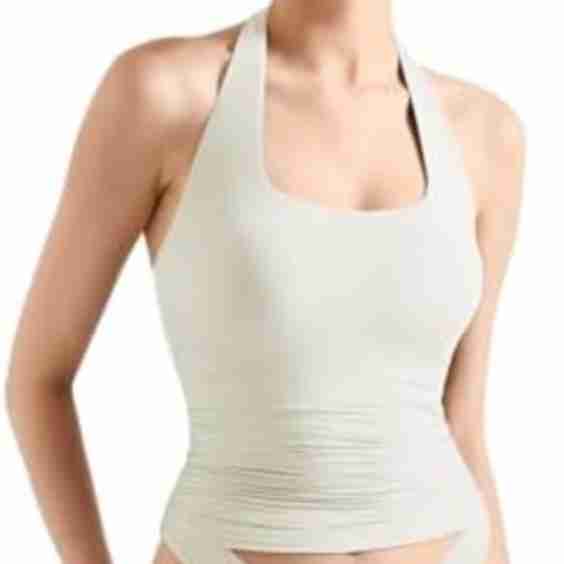 Halter Tank Tops Double Lined Backless Y2K